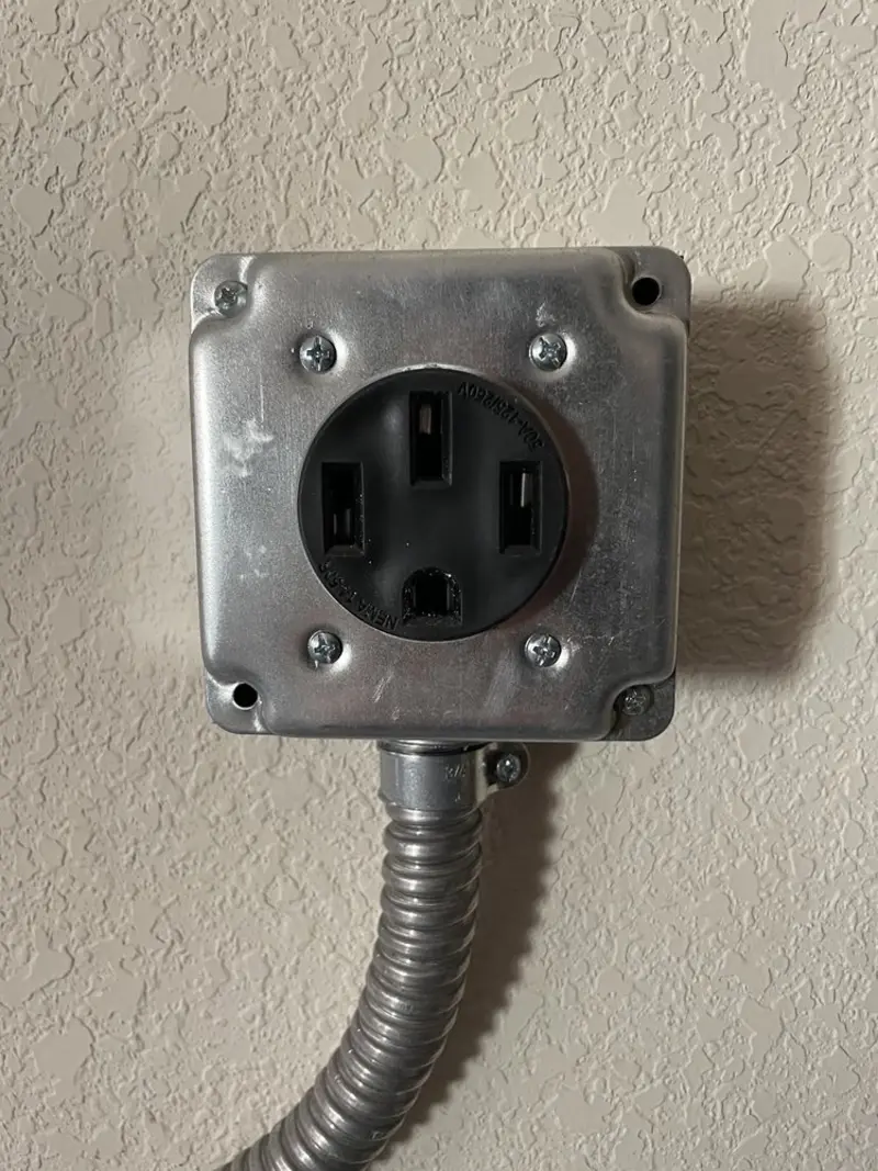 NEMA 14-50 outlet installed for Smart Home Electrical in Silvis